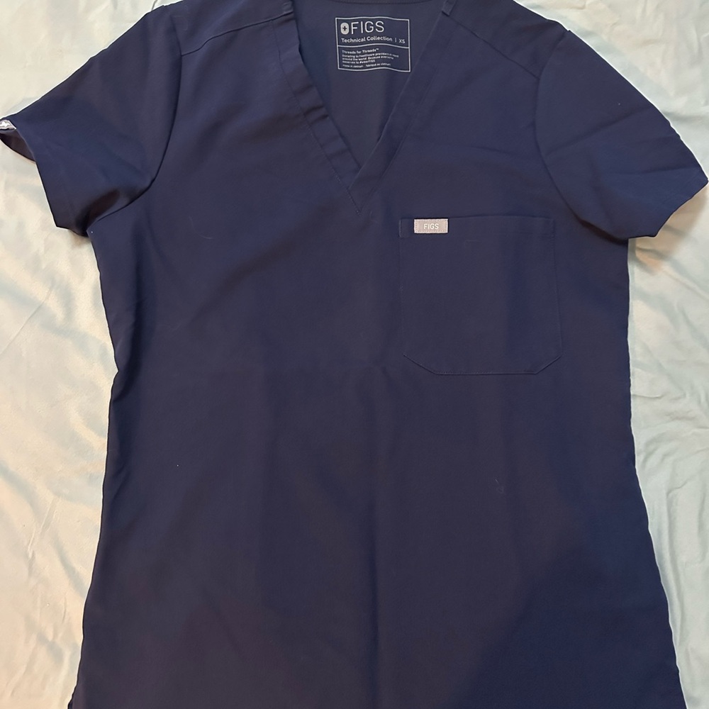Figs Catarina Scrub Top, navy, XS